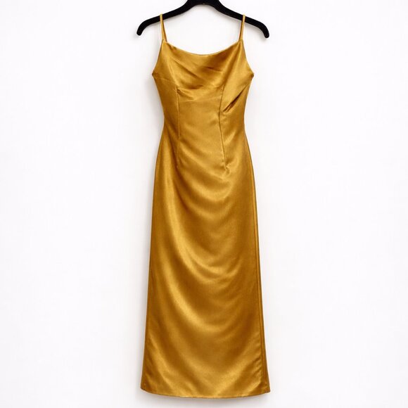 Watters & Watters Dresses & Skirts - Vintage Watters & Watters Gold Satin Slip Dress NWT Size 10 | 90s Bridal
